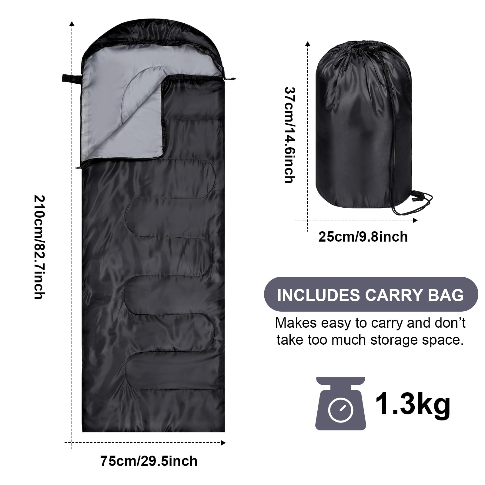 Tudomro 2 Pcs Camping Sleeping Bag For Adults, Lightweight Waterproof Camping Gear To Keep Warm For Spring Summer Fall Outdoor B