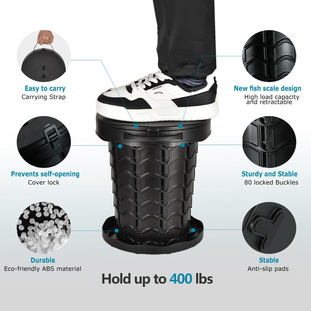 Upgrade Retractable Portable Toilet Camping Toilet Lightweight And Height Adjustable Folding Travel Toilet Portable Potty For Ad