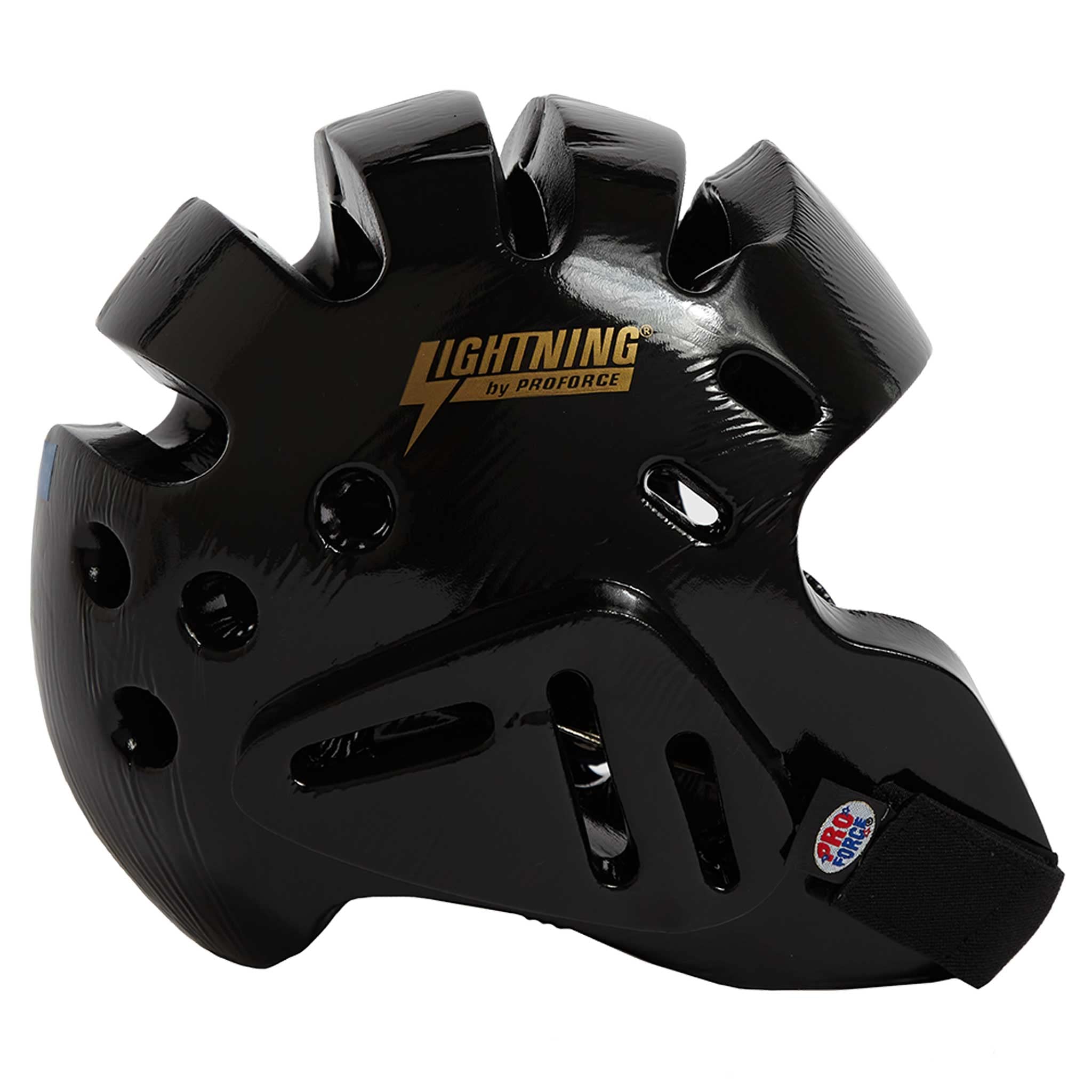 Proforce Lightning Karate/Martial Arts Sparring Headgear (Black, Medium (Head Circ: 21-22'')