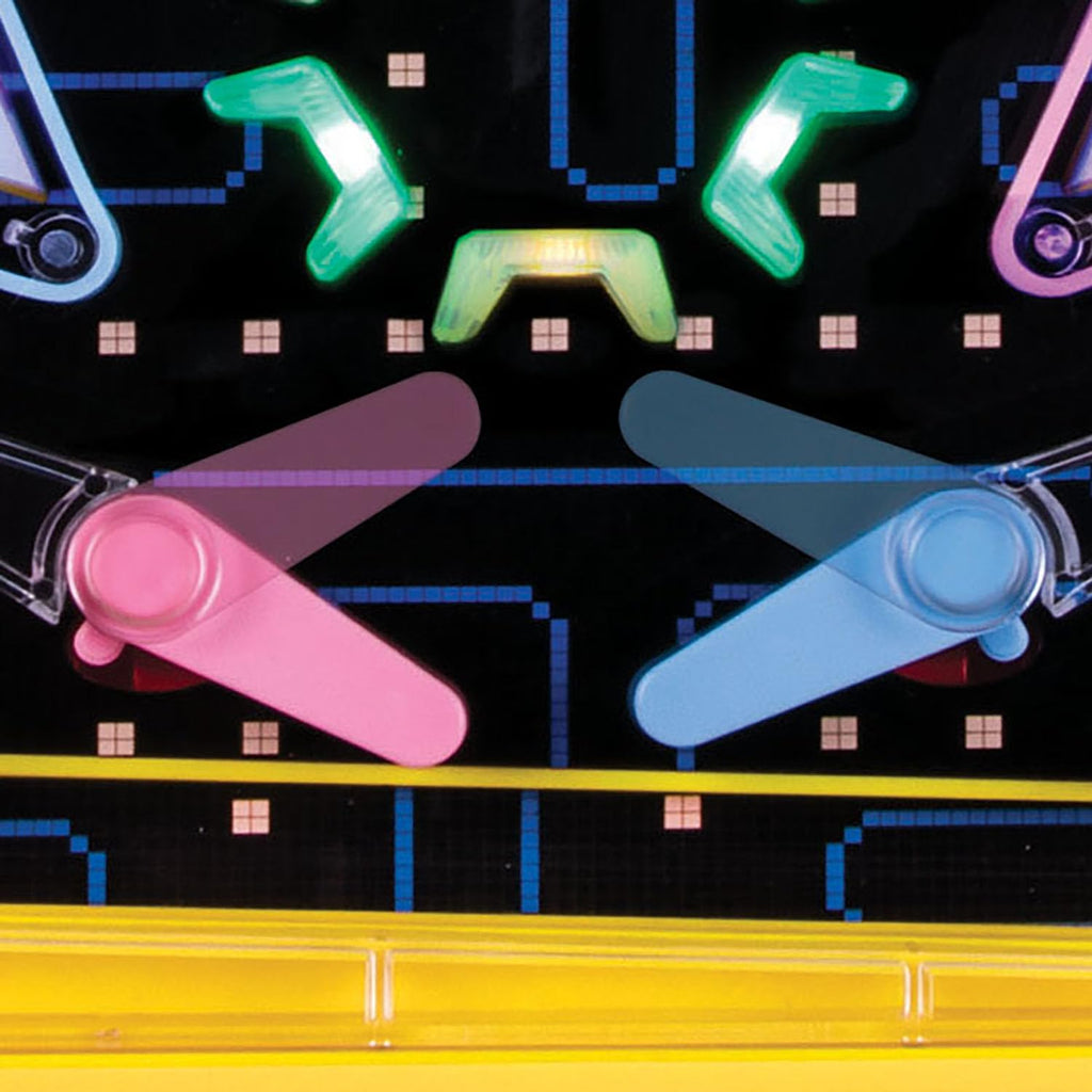 Merchant Ambassador Pac-Man Arcade Pro Pinball - Light & Sound Tabletop Game, Vibrating Bumbers, Flashing Leds, Scoreboard, Lice