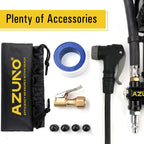Azuno Digital Bicycle Tire Inflator Gauge With Auto-Select Valve Type - Presta And Schrader Air Compressor Tool