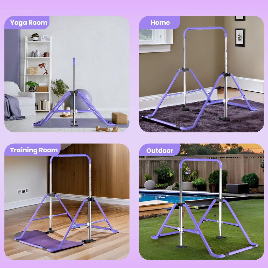 Watbkhe Kids Gymnastics Bar Gymnastic Equipment For Home Adjustable Height Gymnastic Training Bar Gymnastic Stuff For 3-7 Years