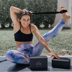 Yoga Block Sets - High Density Foam Exercise Blocks - Instantly Support And Improve Your Poses And Flexibility - Lightweight Ver