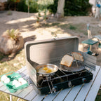 Folding Camp Stove Toaster Stainless Steel Camping Toaster Rack Holder 4 Slice Toaster Tray Cooking Breakfast 4 Toast Bread Toas