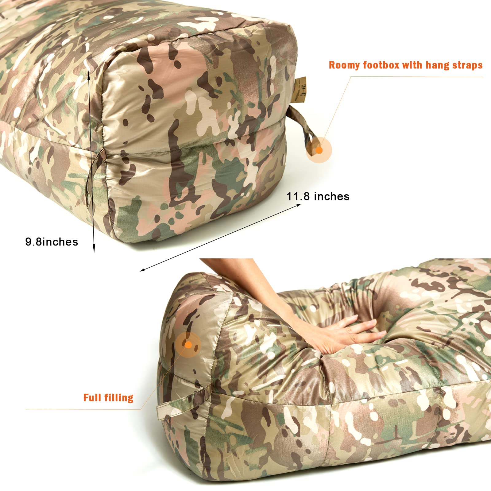 Akmax.Cn Military Down Mummy Sleeping Bag For Cold Weather