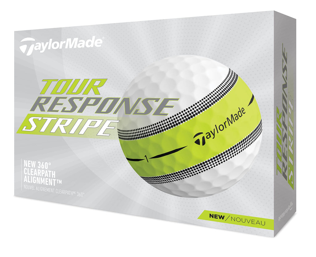 Taylormade Unisexs Tour Response Stripe Golf Ball, One Size