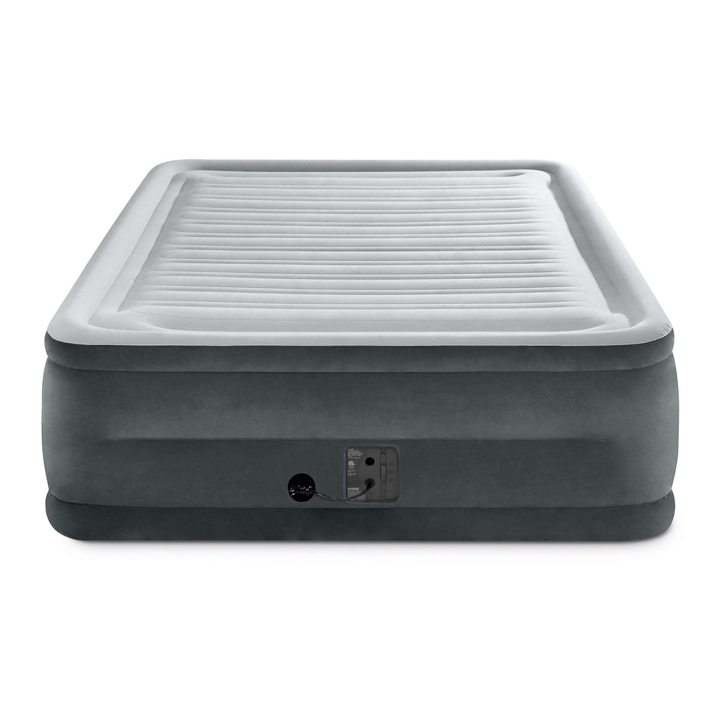 Intex Comfort Plush Elevated Dura-Beam Airbed With Internal Electric Pump, Bed Height 22'', Queen