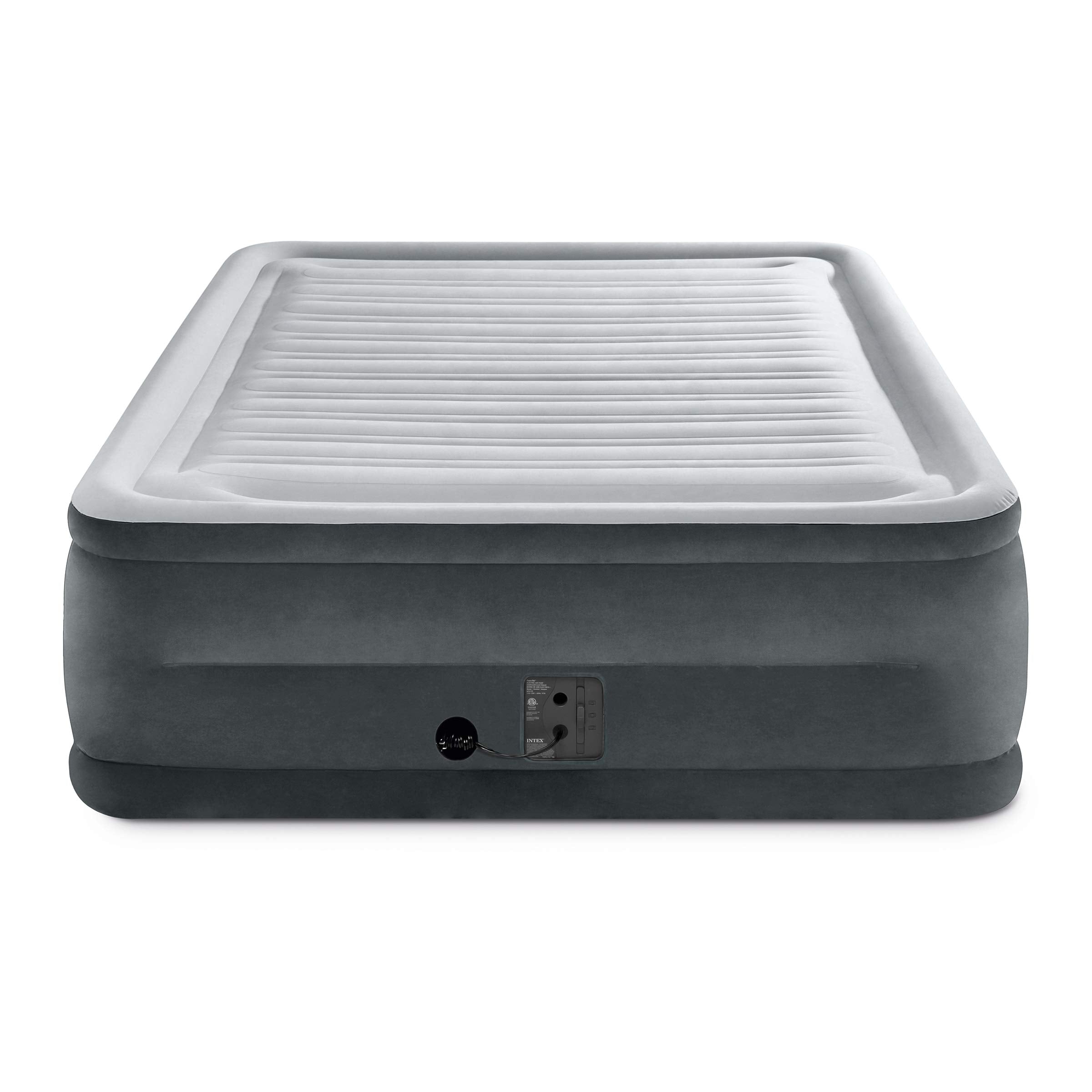 Intex Comfort Plush Elevated Dura-Beam Airbed With Internal Electric Pump, Bed Height 22'', Queen