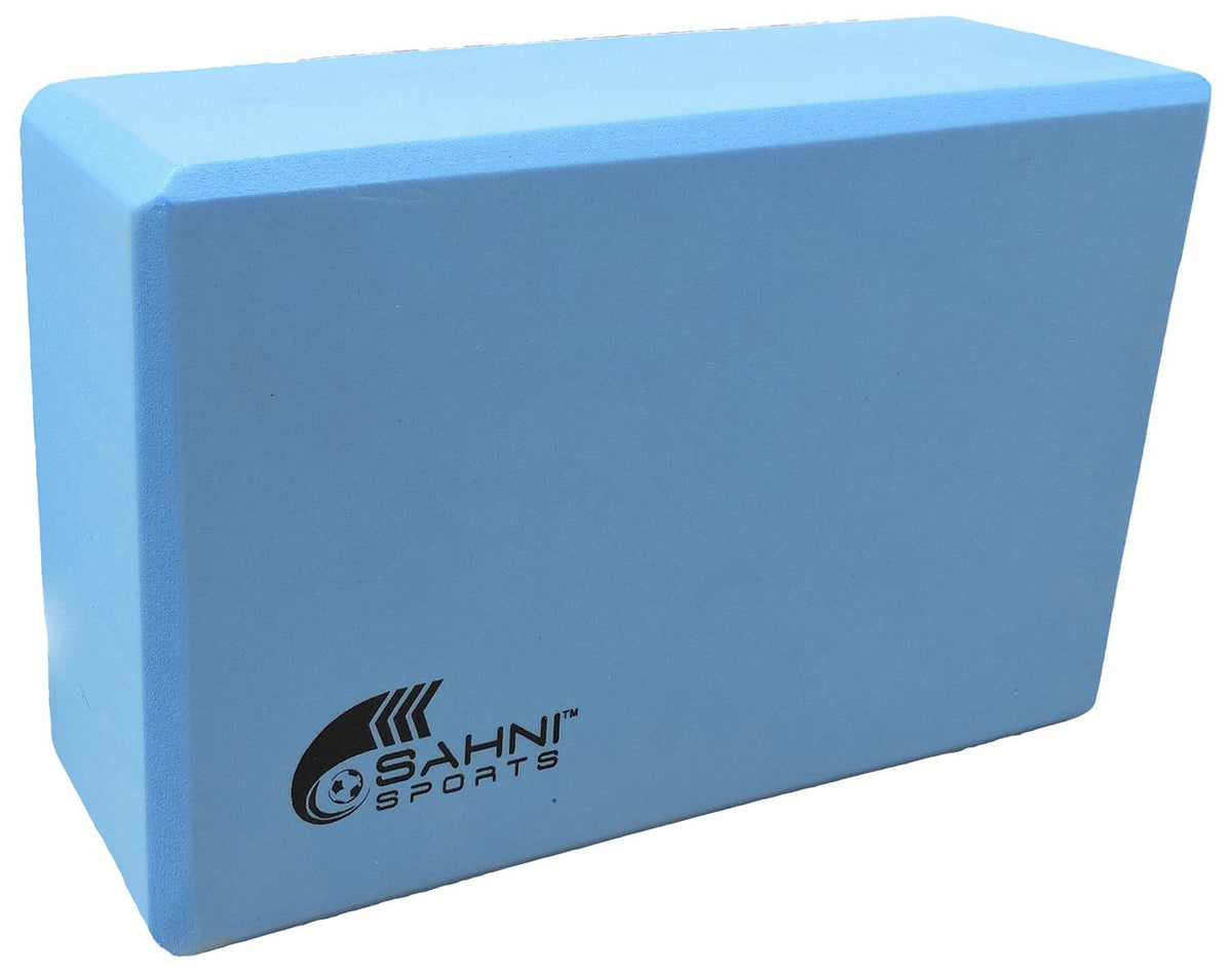 Sahni Sports Foam Brick Yoga Blocks, 9 X 6 X 3 Inches (Blue)