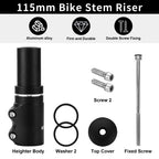 Kelxu Bike Stem Riser, Aluminum Alloy 28.6Mm Fork Stem Bike Handlebar Extender For Mtb/Road Bike/Bmx With High-Strength Bolts (H
