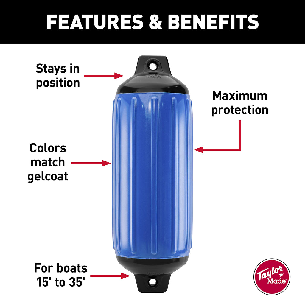 Taylor Made Super Gard 8.5'' X 26'' Inflatable Vinyl Fender - Blue [951824]