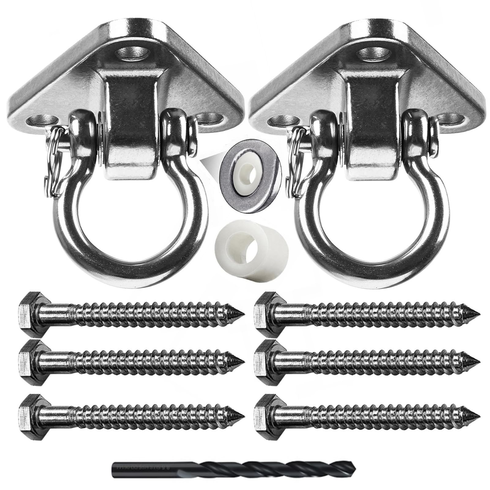 Yyiwhmy Bearing Swing Hanger Heavy Duty 304 Stainless Steel 1500LB Capacity 180for Yoga Porch Swing Seat Sandbag, Gym