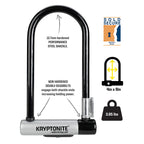 Kryptonite Kryptolok Standard Bike U-Lock With Cable, Heavy Duty Anti-Theft Bicycle U Lock, 127Mm Shackle And 10Mm X 4Ft Length