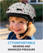 Toddler Bike Helmet 1-3 Years Old- with 12 Vents & Dual Liner (0.16+0.28) - Adjustable Dial Fit (45-51cm) (XS,Cow)