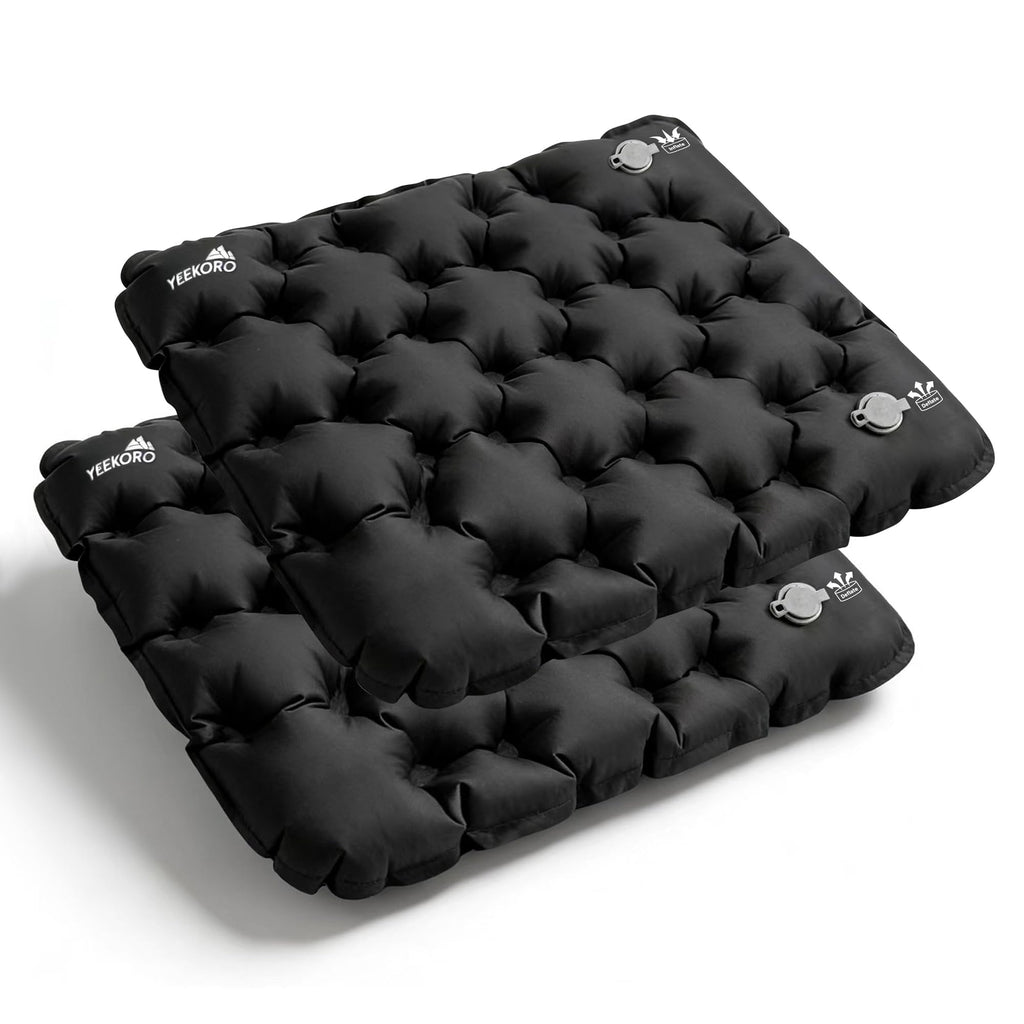 Yeekoro Inflatable Seat Cushion, Lightweight Camping Sitting Pad With Repair Cloths, Waterproof Air Seat, Portable For Climbing