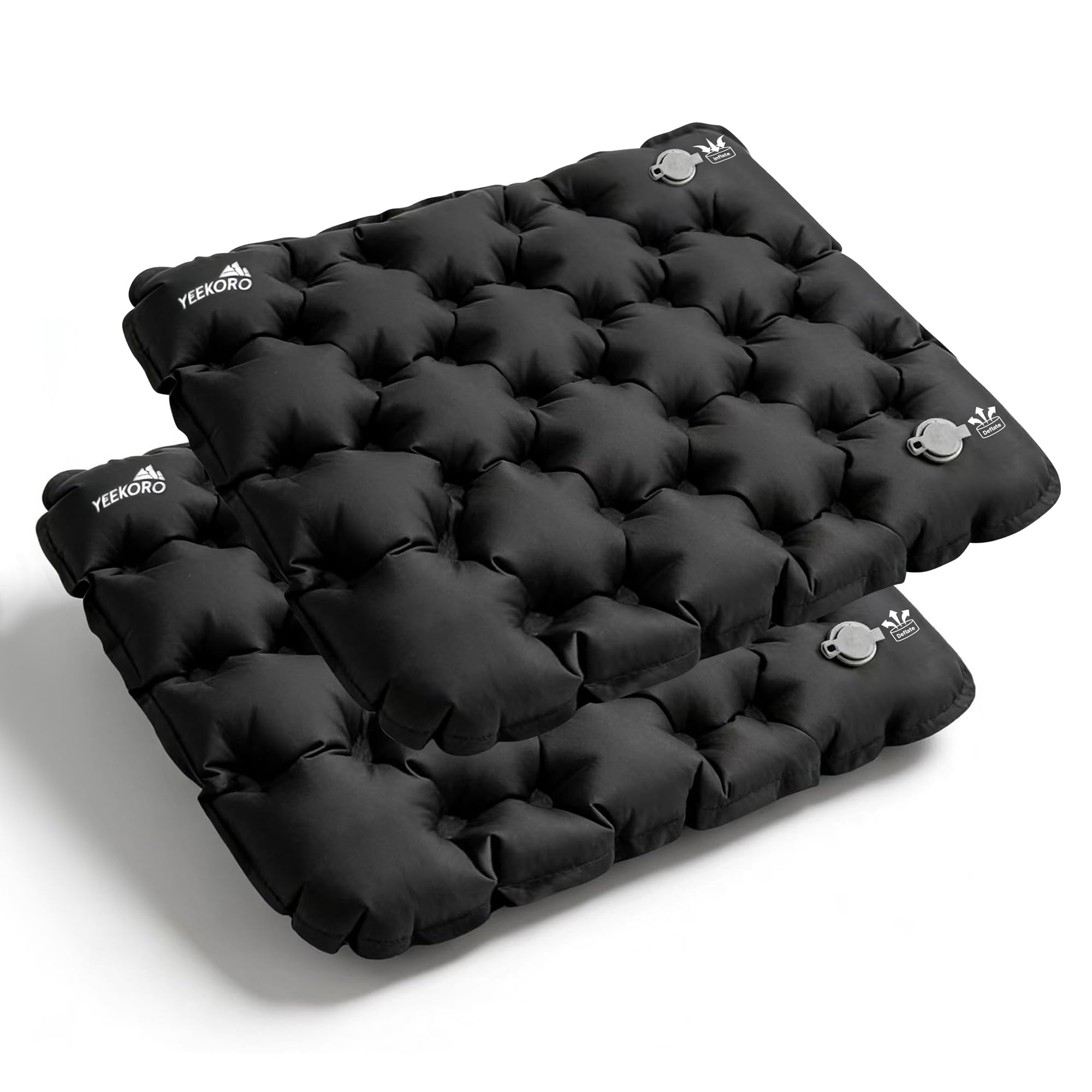 Yeekoro Inflatable Seat Cushion, Lightweight Camping Sitting Pad With Repair Cloths, Waterproof Air Seat, Portable For Climbing