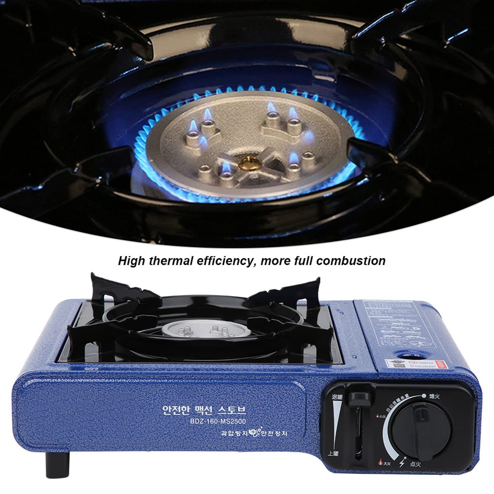 Portable Butane Stove, Ms-520 Piezo Ignition Camping Butane Cassette Stove Portable Gas Stove Outdoor Windproof Portable Barbecu