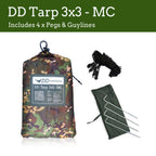 Dd Hammocks - Dd Tarp 3X3 - Mc (10Ft X 10Ft) - 100% Waterproof - Lightweight & Multifunctional Camo Rainfly Tarp Tent Shelter Fo