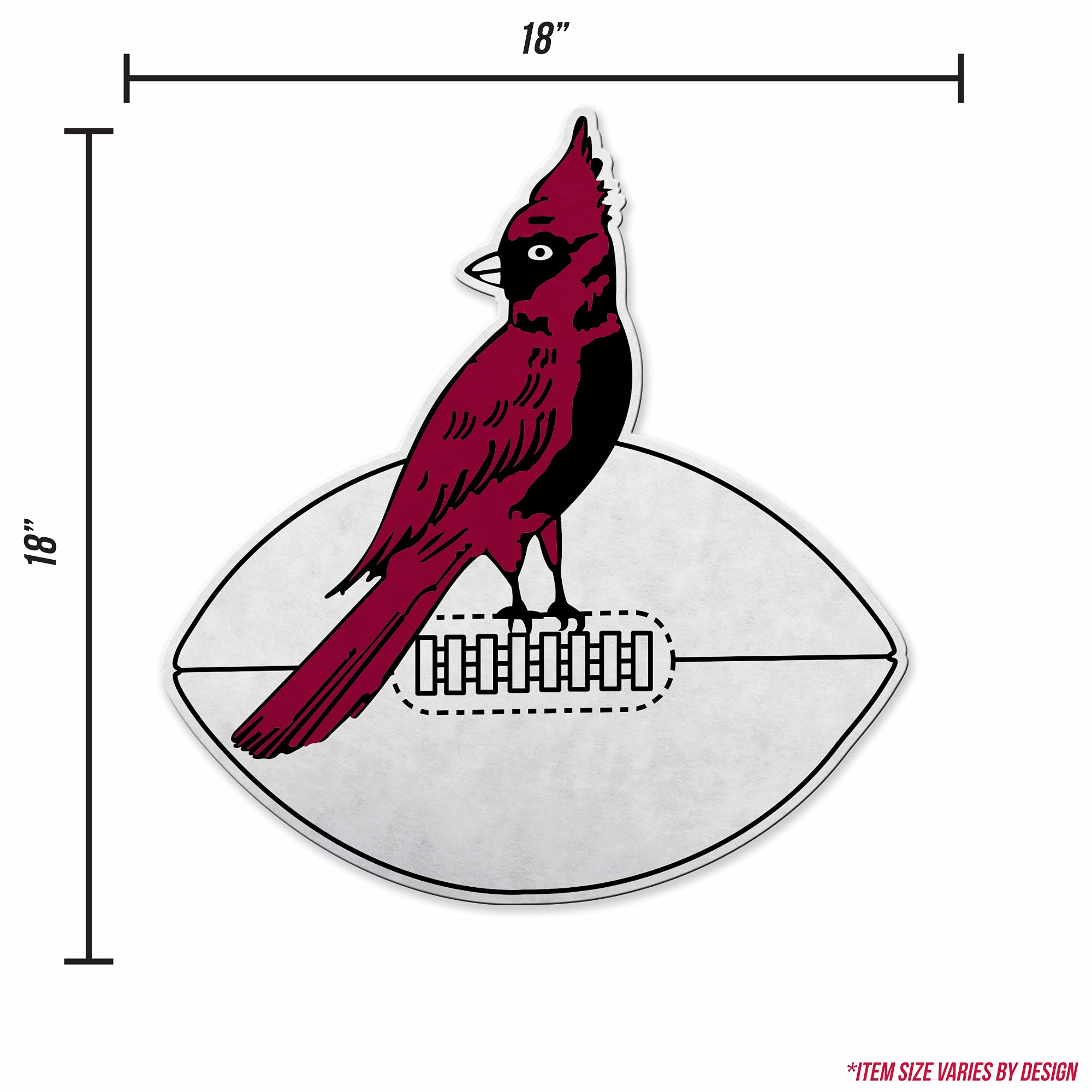 Rico Industries Nfl Football Arizona Cardinals Retro Shape Cut Pennant - Home And Living Room D  Cor - Soft Felt Ez To Hang