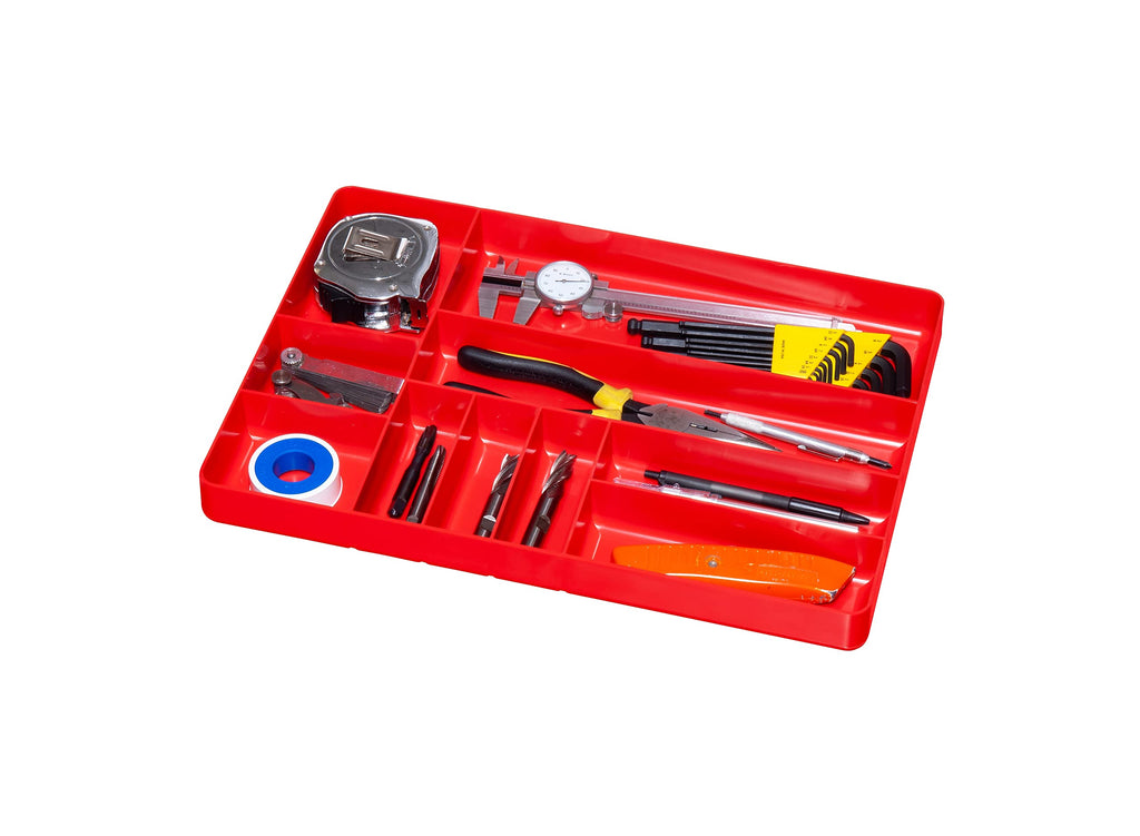 Ernst Tool Garage Organizer Tray, Green, 10-Compartments