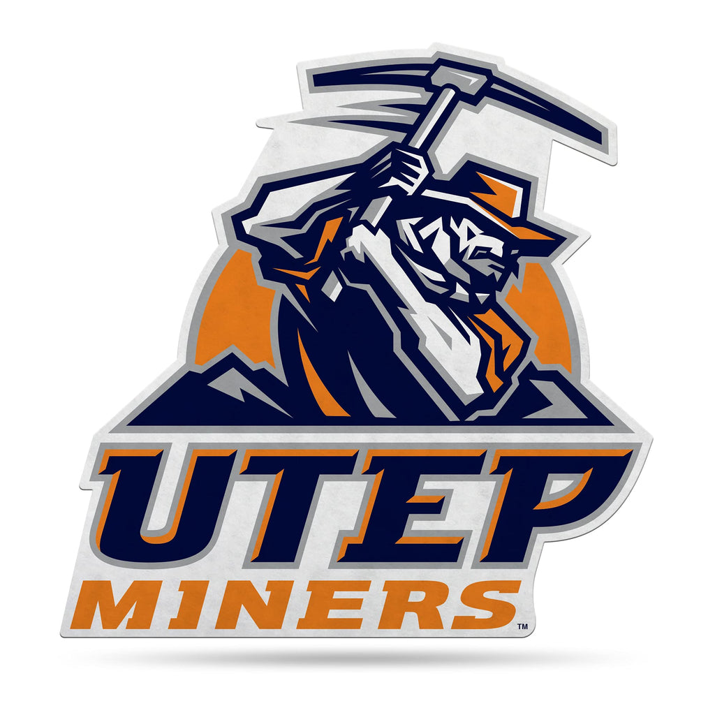 Rico Industries Ncaa Texas-El Paso Miners Mascot Shape Cut Pennant - Home And Living Room D  Cor - Soft Felt Ez To Hang