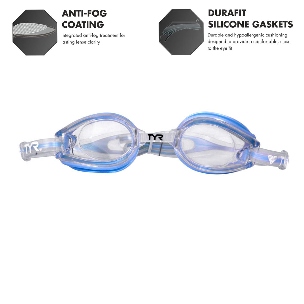 Tyr Femme T-72 Petite Performance Goggle (Clear/Ice Blue)