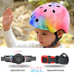 JEEFREE Adjustable Color Gradient Toddler Kids Bike Helmet for 3-5-8-14+Ages Girls Boys.Skateboard Bicycle Toddler Helmet 2-4 Ye