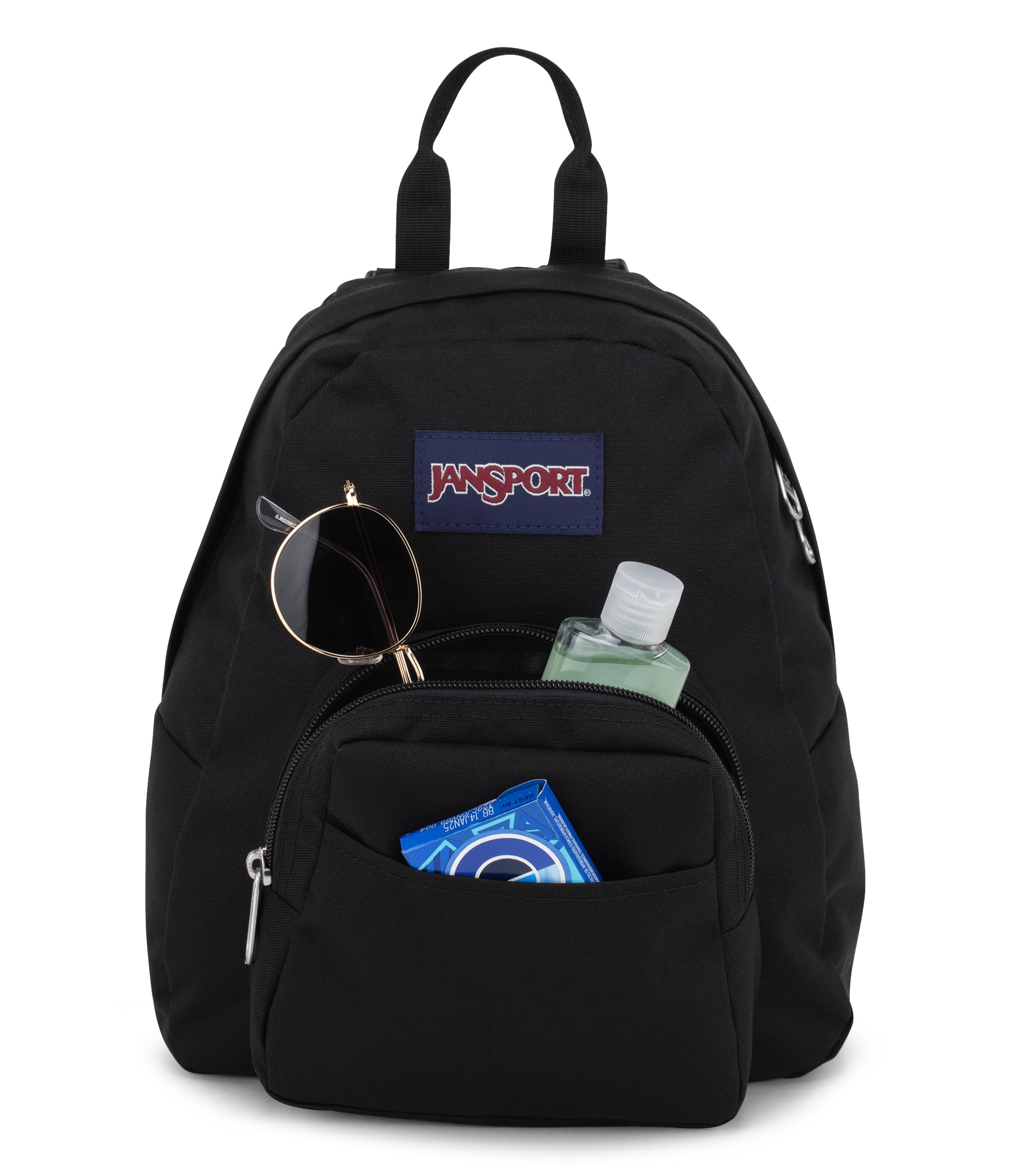 Jansport Half Pint Mini Backpack For Women, Men, Girls, Boys, Black, 10.2 L - Durable Mini Bag Purse With Adjustable Shoulder St