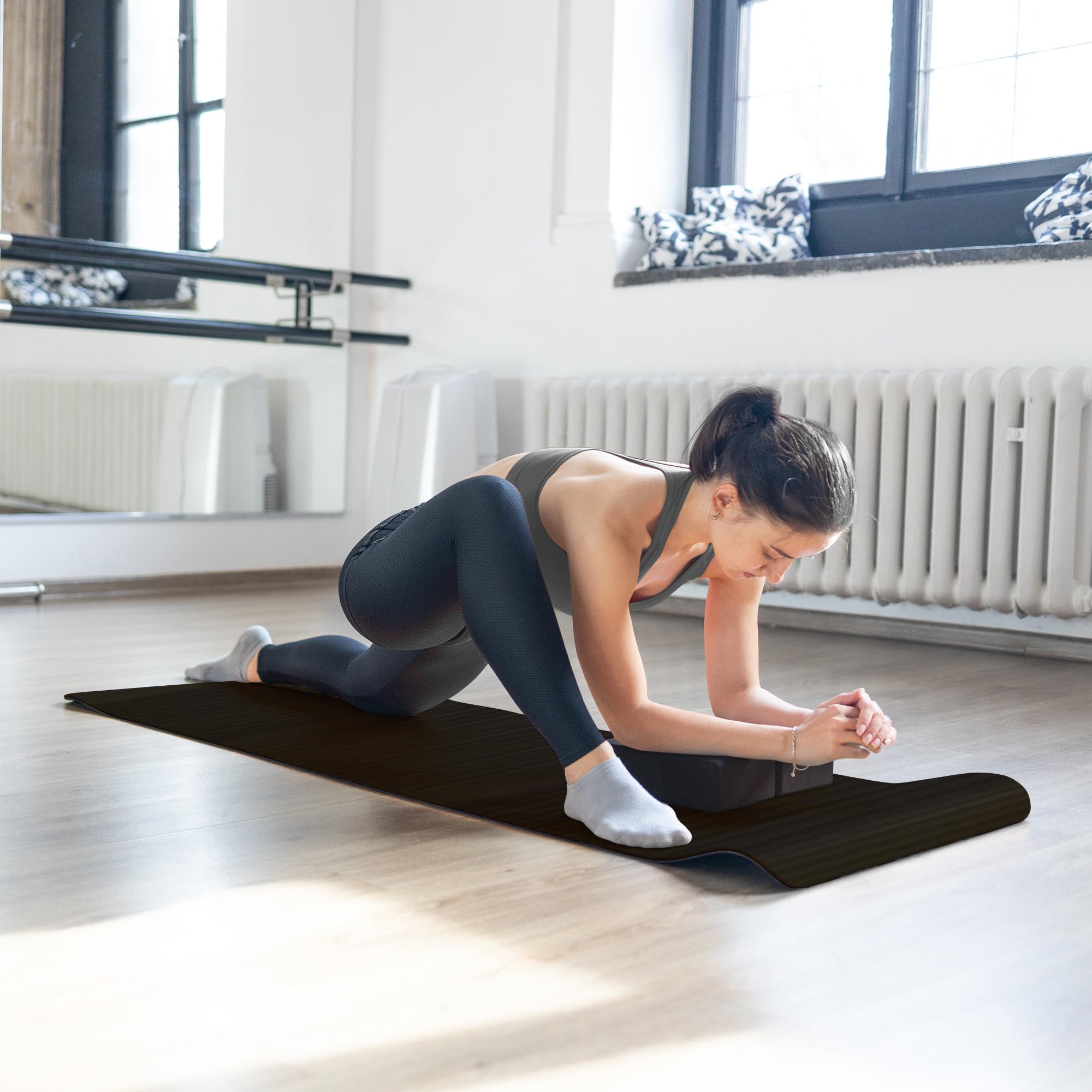 Balancefrom Goyoga 7-Piece Set - Include Yoga Mat With Carrying Strap, 2 Yoga Blocks, Yoga Mat Towel, Yoga Hand Towel, Yoga Stra