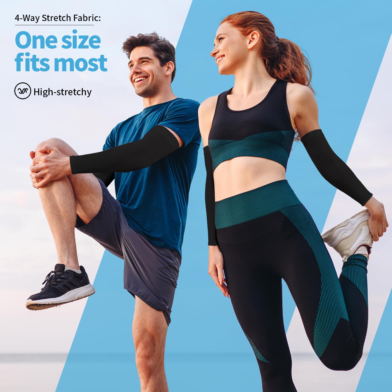 Yeslife 4 Pairs Uv Sun Protection Arm Sleeves For Men & Women, Upf 50 Sports Sleeve, Sleeves To Cover Arms