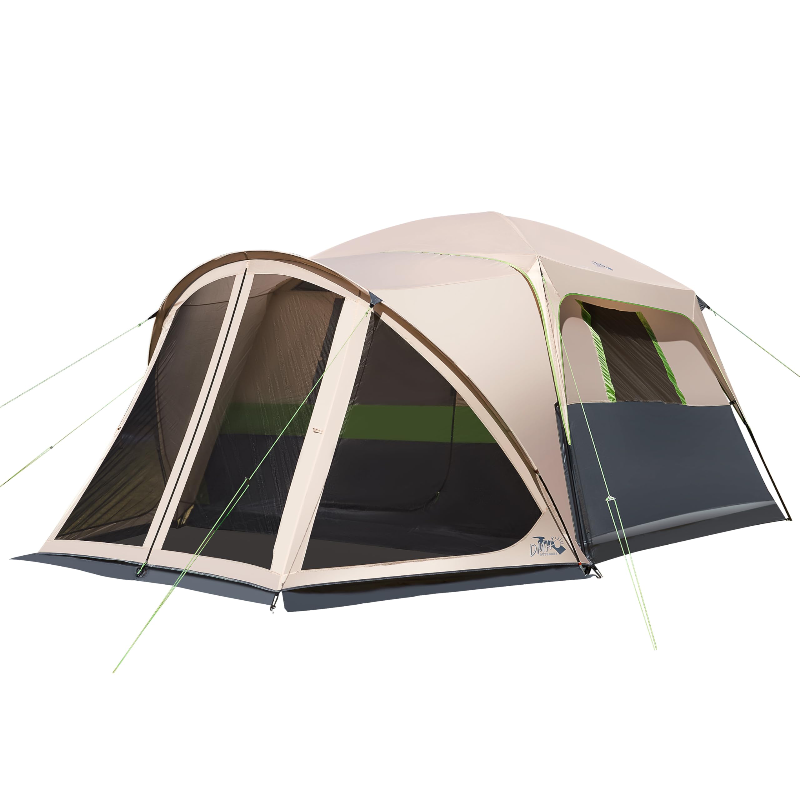 Tents For Camping 10 Person Camping Tent With Screen Porch, Weatherproof Large Cabin Tent With Rainfly And Carry Bag, Family Ten