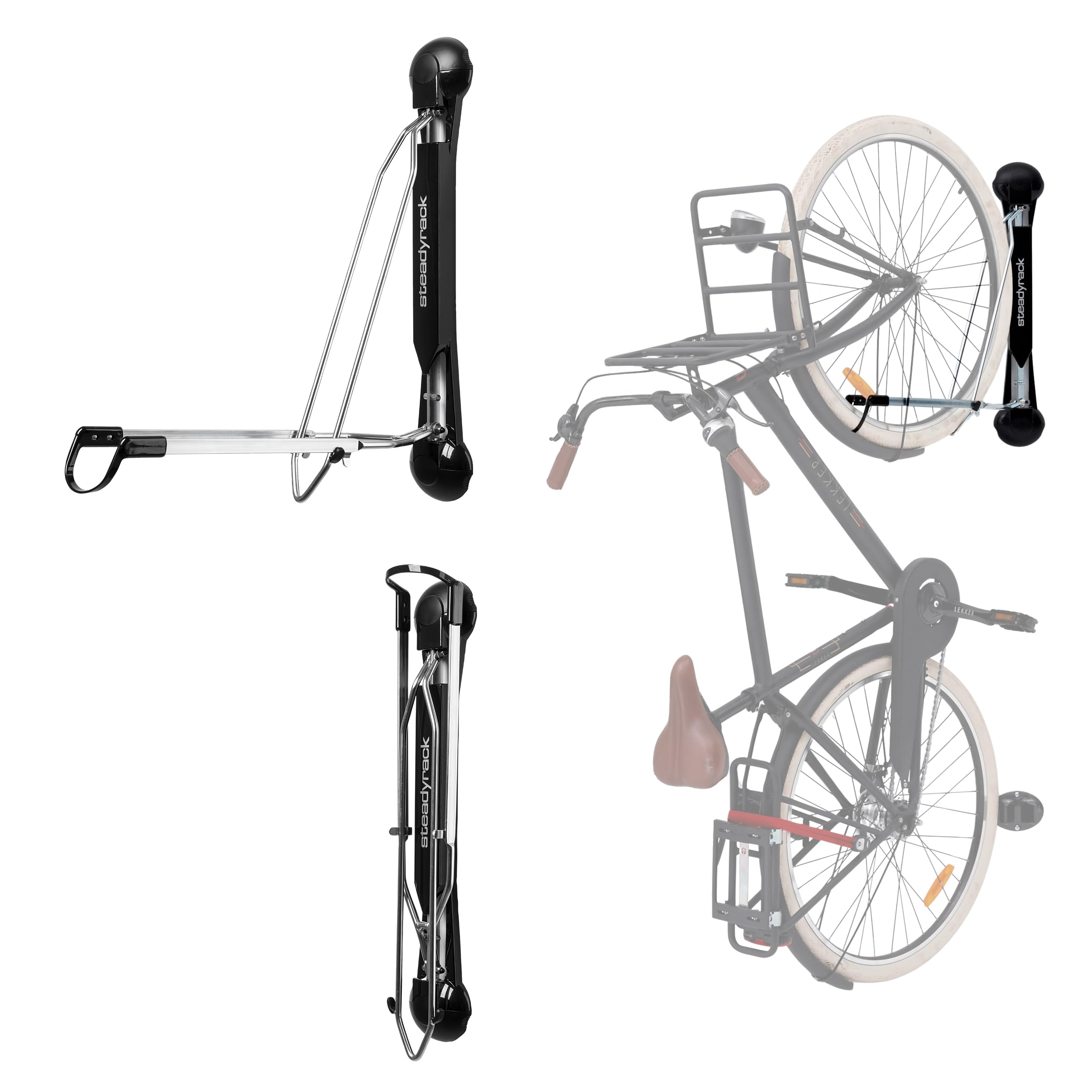 Steadyrack Bike Racks - Fender Rack - Wall Mounted Bike Rack Storage Solution For Your Home, Garage, Or Bike Park