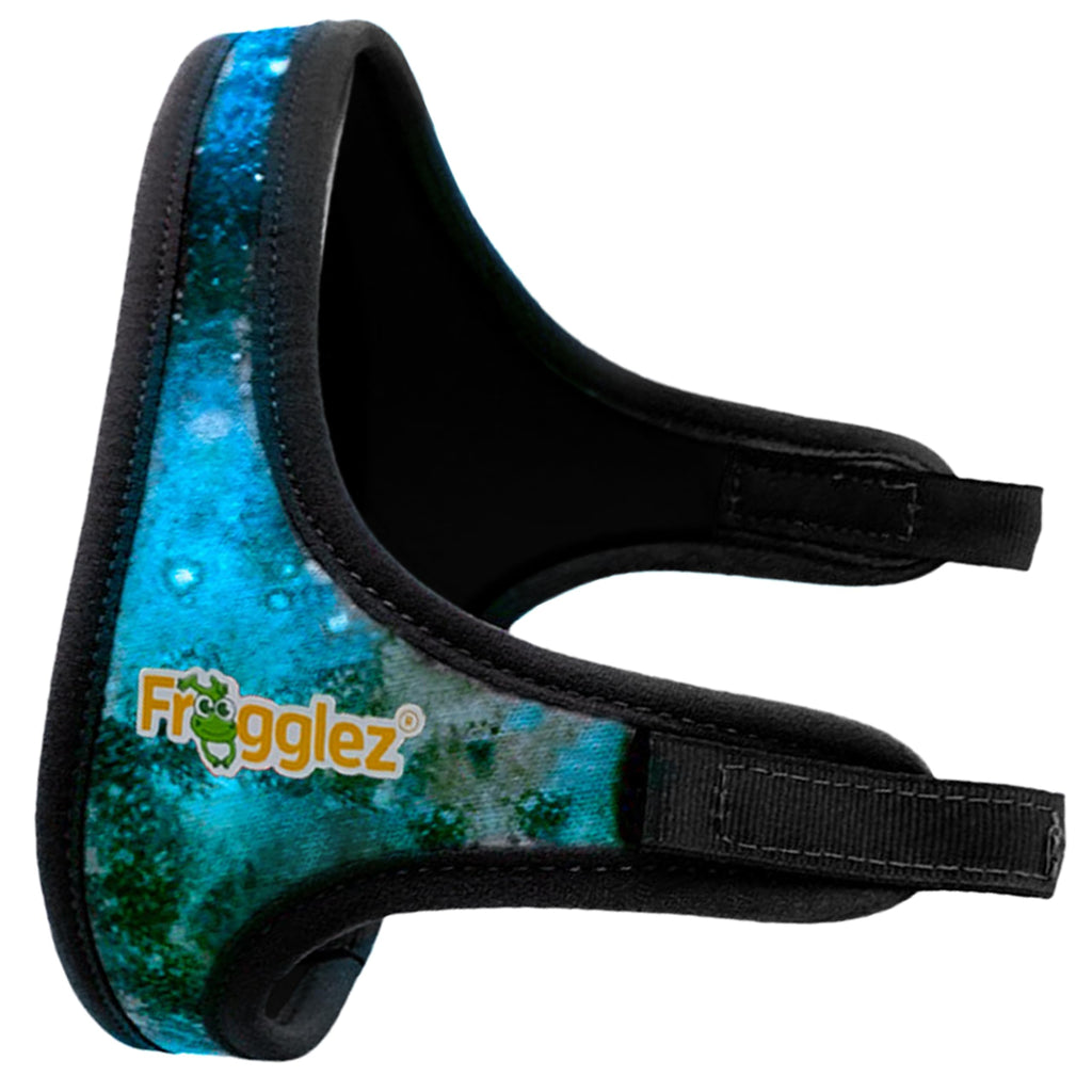 Frogglez Kids Swim Goggle Patented Comfort Strap Only Fits Most Goggles | No Hair Pulling | Recommended By Olympic Swimmers (Blu