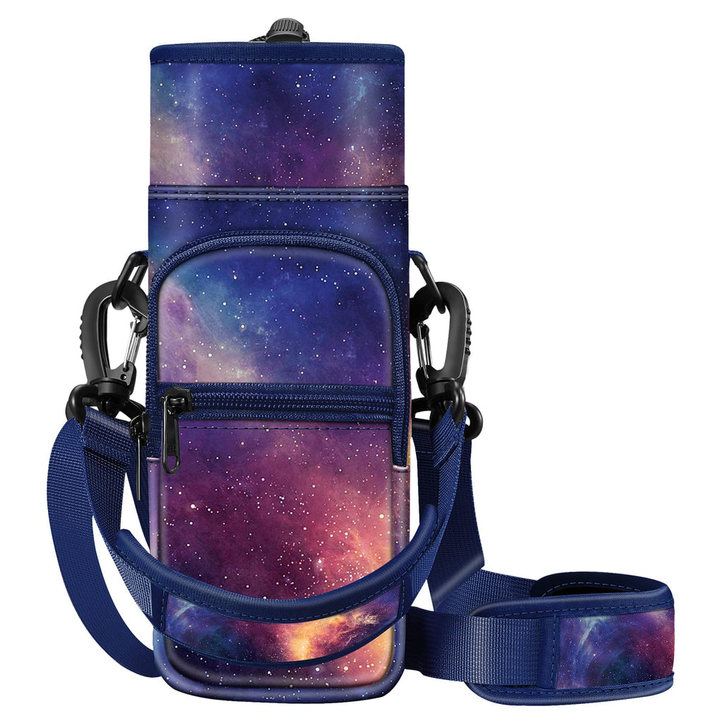 Casebot Water Bottle Carrier Bag Sling Case, Sports Water Bottle Pouch Holder Sleeve With Adjustable Shoulder Hand Strap And 2 P