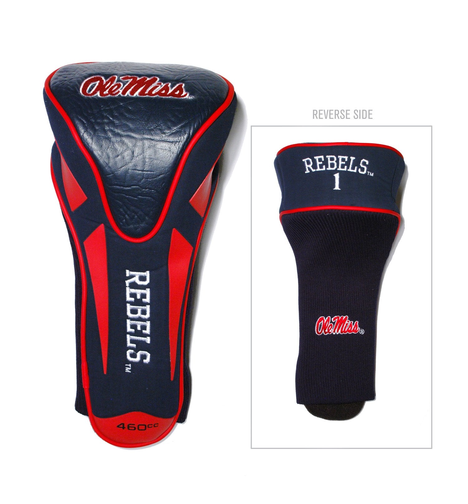 Team Golf NCAA Ole Miss Rebels Single Apex Driver Head Cover Golf Club Single Apex Driver Headcover, Fits All Oversized Clubs, T