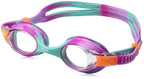 Tyr Kids Swimple Tie Dye Googles, Clear/Pink/Mint, One Size, For Ages 3-10
