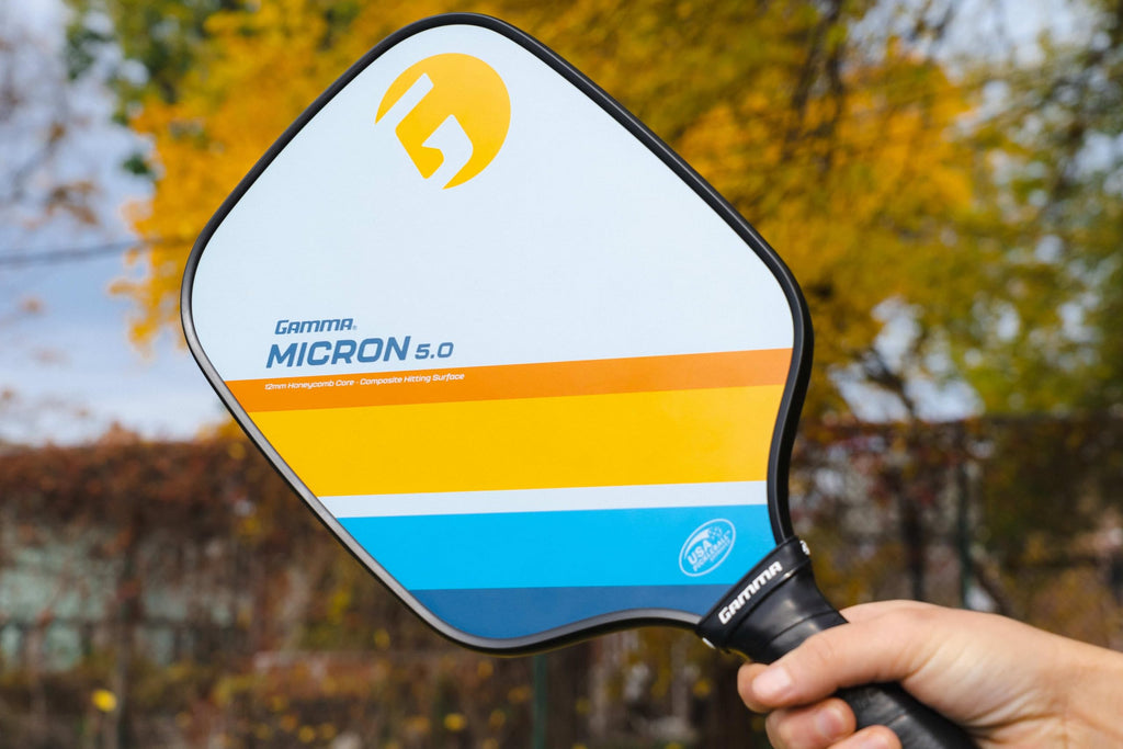Gamma Sports Micron 5.0 Pickleball Paddle, Quantum Series Composite Pickleball Paddle With Polypropylene Core And Honeycomb Grip