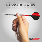 Red Dragon Javelin Black 24G Tungsten Darts Set With Flights And Stems
