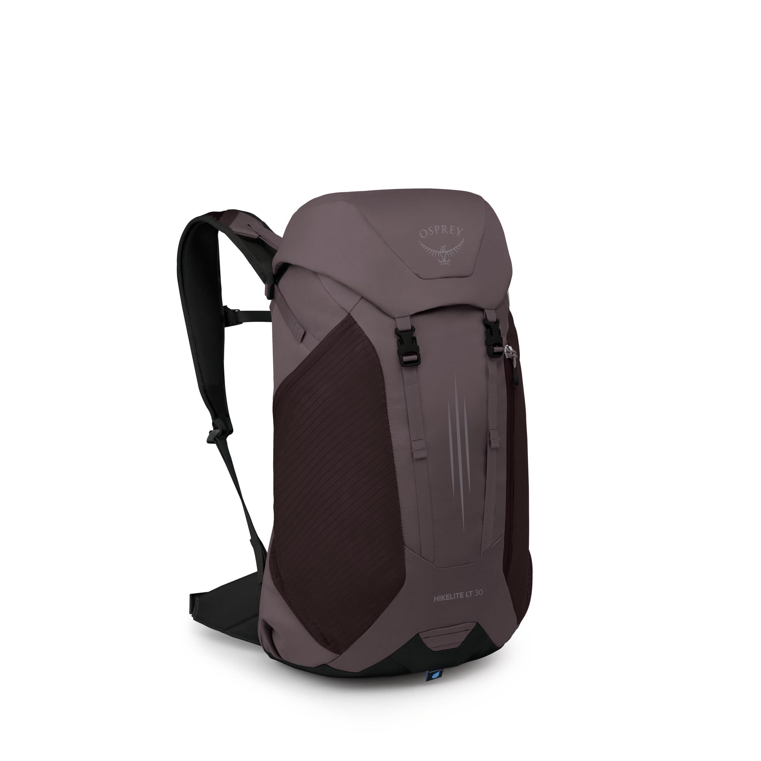 Osprey Hikelite LT 30L Hiking Backpack - Lightweight Travel Daypack with Rain Cover for Men and Women, Graphite Purple