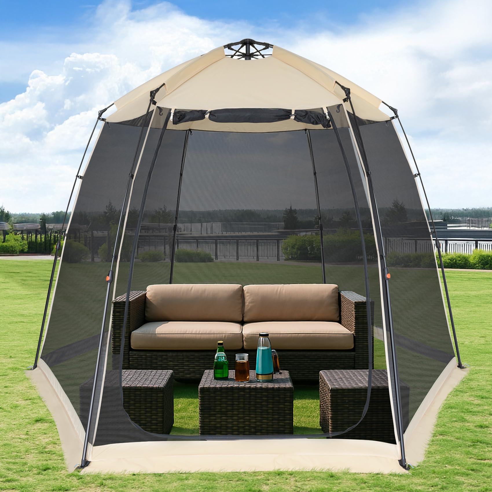 Alvantor Screen House Gazebo, 4-6 Person Pop Up Screen Tent, Instant Screen Room With Carry Bag, Outdoor Mosquito Tent Camping,