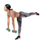 Prosourcefit Set Of 2 Neoprene Dumbbell Coated For Non-Slip Grip, Green - 9Lb