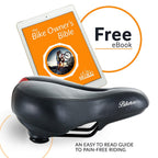 Bikeroo Bike Seat Cushion For Women - Universal Memory Foam Bicycle Seat For Mountain, Road, Exercise Bike - Comfortable Padded