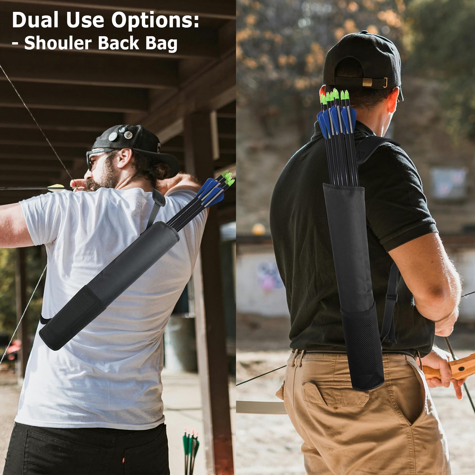 Cosmos Archery Arrow Quiver Holder Adjustable Arrow Backpack Bag Holder Hip Back Quiver For Arrows, Bow Hunting And Target Pract