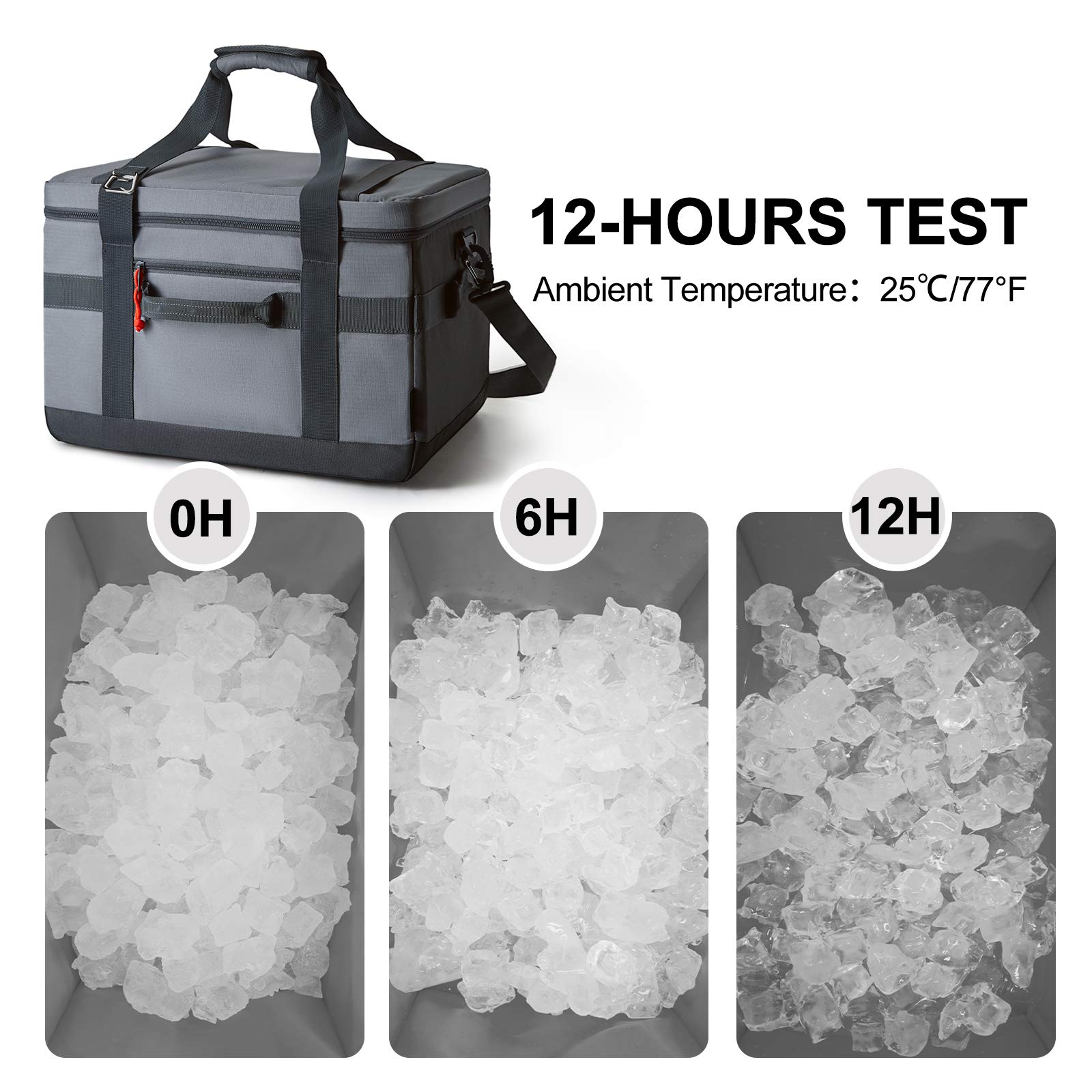 Tourit Cooler Bag 48-Can Insulated Soft Cooler Large Collapsible Cooler Bag 32L Lunch Coolers For Picnic, Beach, Work, Trip, Tie