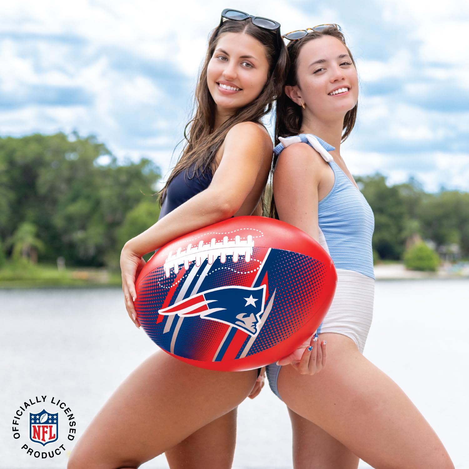 Bigmouth New England Patriots 18    Inflatable Pool Football Officially Licensed Nfl Fan Gear Merchandise Beach Ball Games For A