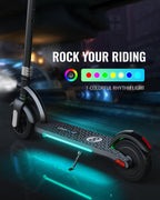Gyroor H40 Kids Electric Scooter with 180W Motor & LED Visible Display, 10 Mph, Colorful Lights, Adjustable Speed and Height, El