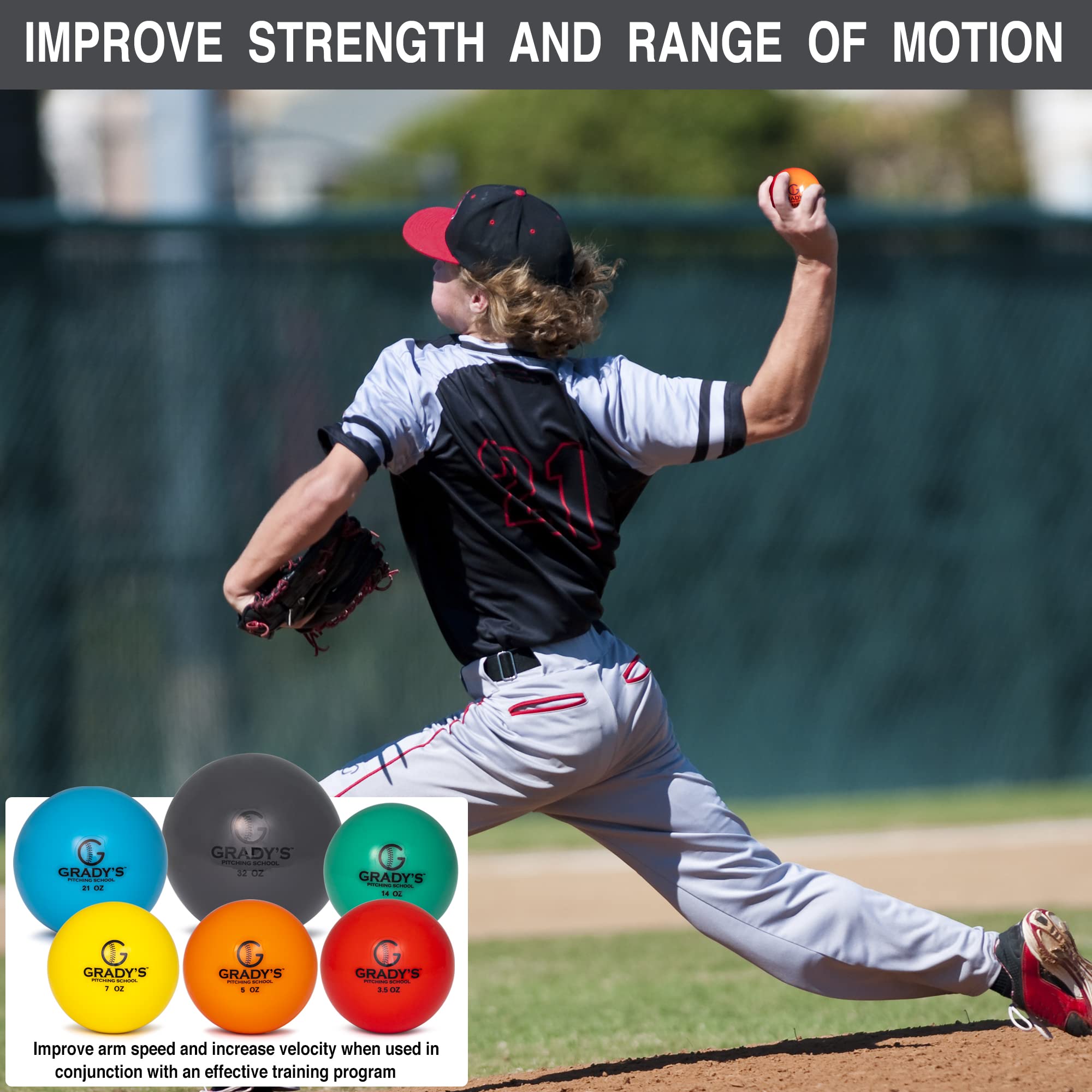 Soft Shell Weighted Ball Set 32, 21, 14, 7, 5, And 3.5Oz-Pitching/Throwing Velocity Training For Baseball And Softball