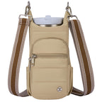 Telena Water Bottle Holder With Strap Crossbody Bags For Women For Walking, Hiking, Cycling Khaki