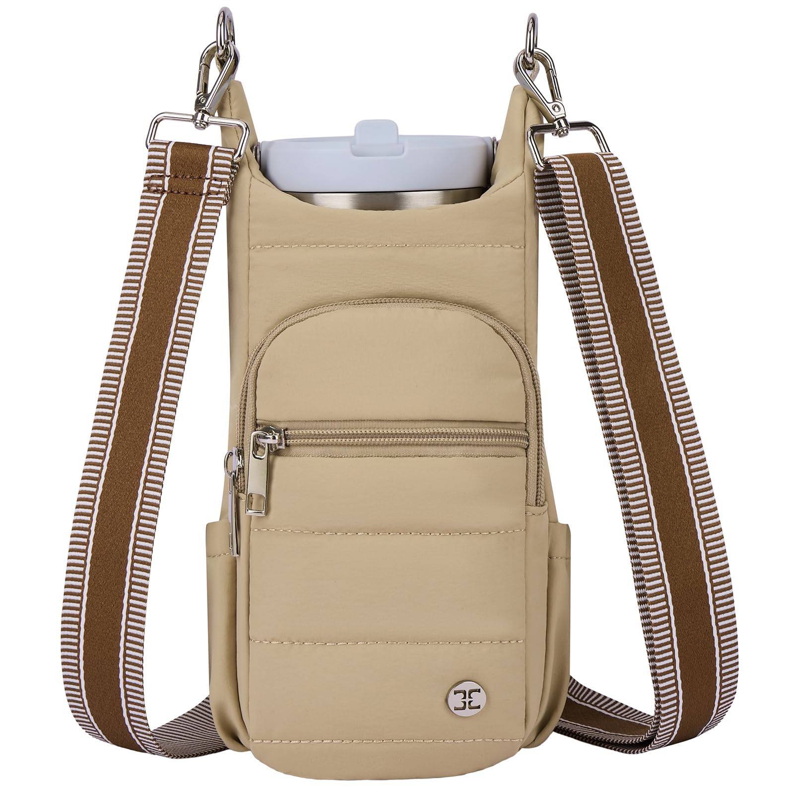 Telena Water Bottle Holder With Strap Crossbody Bags For Women For Walking, Hiking, Cycling Khaki