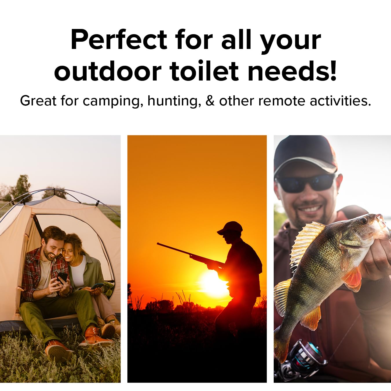 Camco Toilet Waste Bags -Durable Double Bag Design Is Leak-Proof, Inner Bag Gels Any Liquid, Great For Camping, Hiking And Hunti